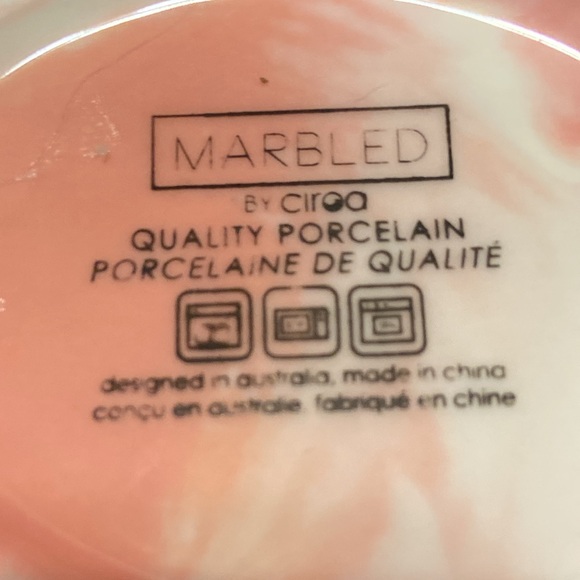 Marbled Porcelain Nesting Measuring Cups Pink/White - Picture 11 of 11